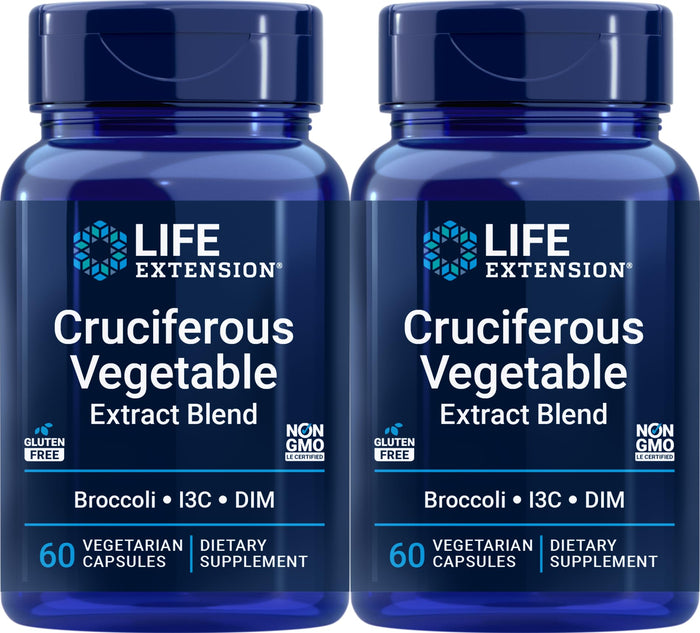 Life Extension Triple Action Cruciferous Vegetable Extract – 2-Pack, 60 Vegetarian Capsules