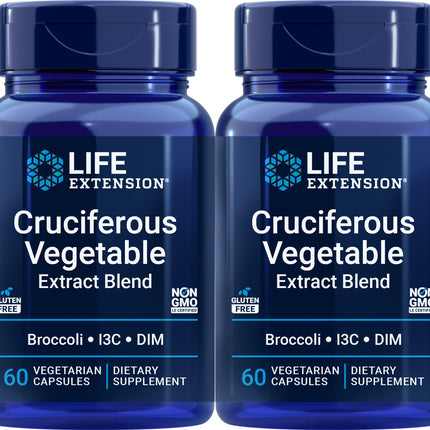 Life Extension Triple Action Cruciferous Vegetable Extract – 2-Pack, 60 Vegetarian Capsules