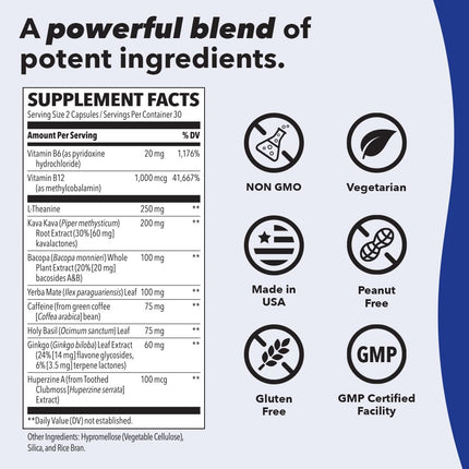 LifeSeasons Focus-R | Concentration Support Supplement (60 Capsules)