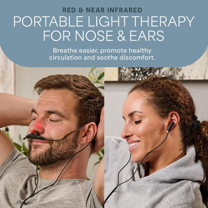 LifePro Respirelief Red Light Therapy Device for Nose & Ears – Portable Near-Infrared Sinus & Ear Relief