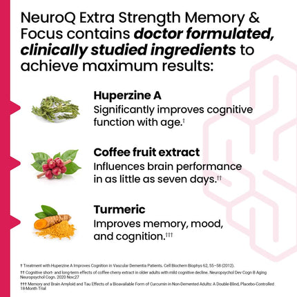 LifeSeasons NeuroQ Memory & Focus Extra Strength — Cognitive Support