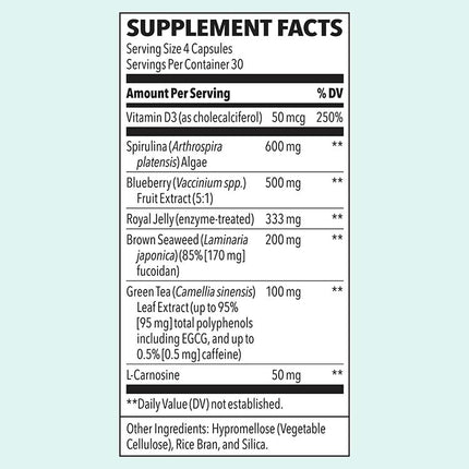 LifeSeasons Stem Boost-R - Stem Cell Support with Antioxidants - 120 Capsules