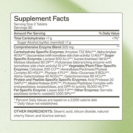 Amy Myers MD Digestive Enzymes Chewables – Complete Enzyme Support (180 Tablets)