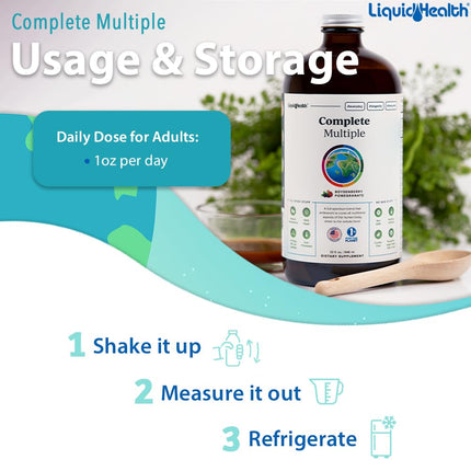 LIQUIDHEALTH Complete Multivitamin - 2 Pack | USA Made, Vegan, Non-GMO, Sugar-Free