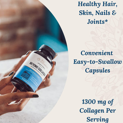 Live Conscious Beyond Collagen Multi Collagen Capsules – Types I, II, III, V & X with Biotin & Vitamin C | 2-Pack, 90 Capsules
