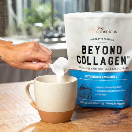 Live Conscious Beyond Collagen Multi Collagen Powder – Types I, II, III, V & X | Keto Friendly 2-Pack
