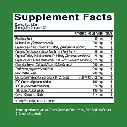 Live Conscious Beyond Greens Matcha Powder – Immune Support & Energy, 2-Pack (30 Servings)