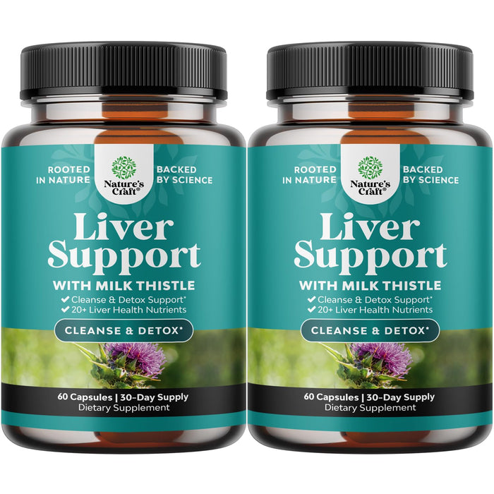 Natures Craft Liver Cleanse Detox & Repair 2 Pack — Milk Thistle Liver Support