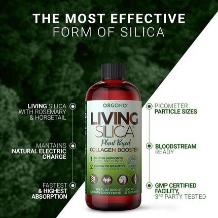 Living Silica Plant-Based Collagen Booster | Vegan | 500 ml
