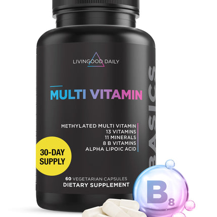 Livingood Daily Methylated Multivitamin for Women & Men – 60 Capsules