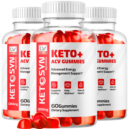 LIVORKA 3 Pack Ketosyn ACV Gummies – Keto Syn & Keto Plus ACV Gummies (180 Gummies)