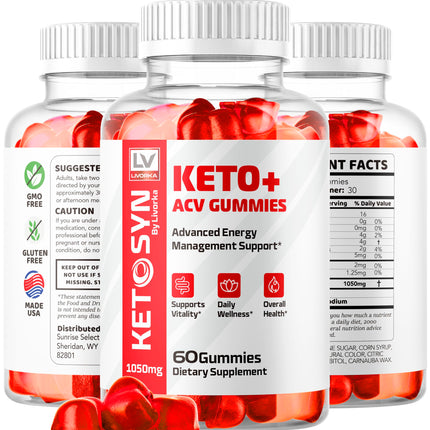 LIVORKA 3 Pack Ketosyn ACV Gummies – Keto Syn & Keto Plus ACV Gummies (180 Gummies)