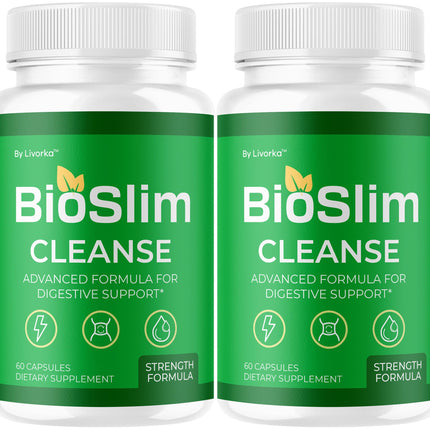 LIVORKA BioSlim Cleanse Capsules (2 Pack) Digestive Support & Wellness