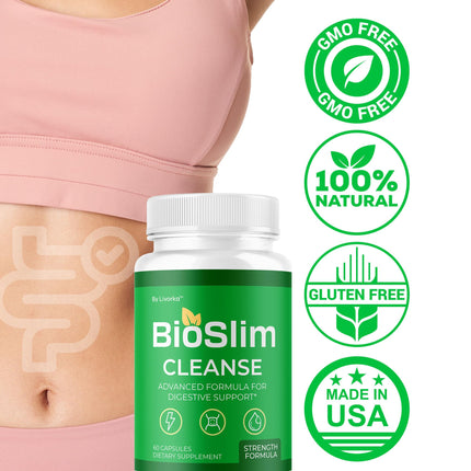 LIVORKA BioSlim Cleanse Capsules – 3 Pack Premium Digestive Support, 180 Capsules