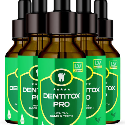 LIVORKA Dentitox Pro Drops – Healthy Teeth & Gums | Pack of 5 Bottles (150 Days)