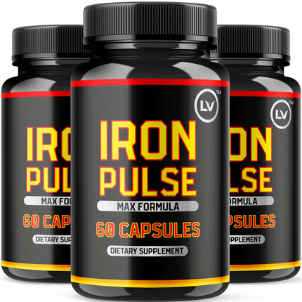 LIVORKA IronPulse Capsules (3 Pack) – IronPulse Max Formula, 180 Capsules