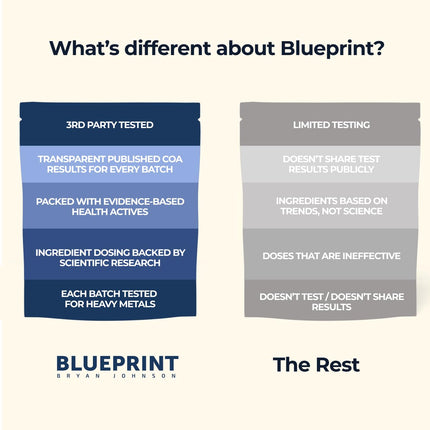 Blueprint Bryan Johnson Longevity Mix – Muscle Builder & Recovery Supplement (30 Servings, Pineapple Yuzu)
