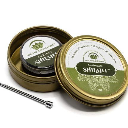 Lotus Blooming Herbs Authentic Shilajit Resin – 100% Pure Gold Grade Himalayan Shilajit, 10g