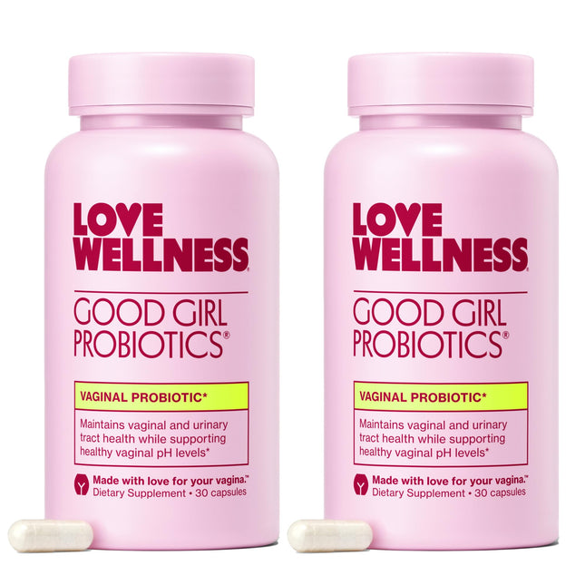 Love Wellness Good Girl Probiotics — 9-Strain Vaginal Health Probiotic for pH Balance, UTIs, Yeast, and Immune Support | Gluten-Free