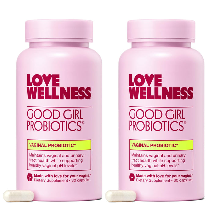 Love Wellness Good Girl Probiotics — 9-Strain Vaginal Health Probiotic for pH Balance, UTIs, Yeast, and Immune Support | Gluten-Free