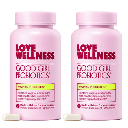 Love Wellness Good Girl Probiotics — 9-Strain Vaginal Health Probiotic for pH Balance, UTIs, Yeast, and Immune Support | Gluten-Free