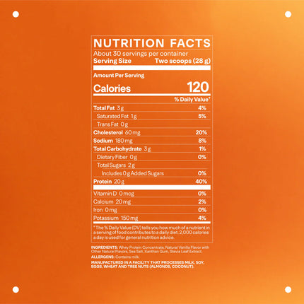 LTH Whey Protein - Grass-Fed Whey Protein Powder with Amino Acids | Lean Muscle & Recovery - Vanilla, 930 Grams
