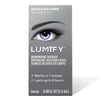 Lumify Redness Reliever Eye Drops 0.08 fl oz (2.5 mL) Pack of 6 | Bausch + Lomb