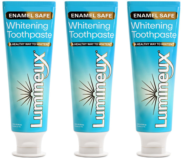 Lumineux Teeth Whitening Toothpaste 3 Pack – Peroxide Free, Enamel Safe, Fluoride Free (3.75 oz)
