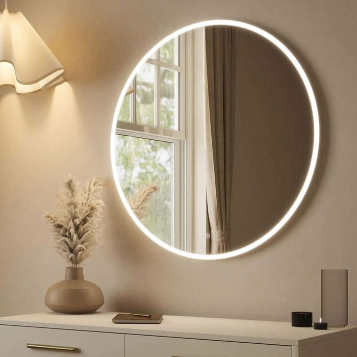 Pre Order Mid October Ava Round Wall Mounted Mirror 80cm