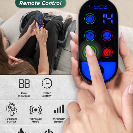 Lunix LX21 FSA Feet Massager with Remote – Shiatsu, Heat Therapy & Calf Massage