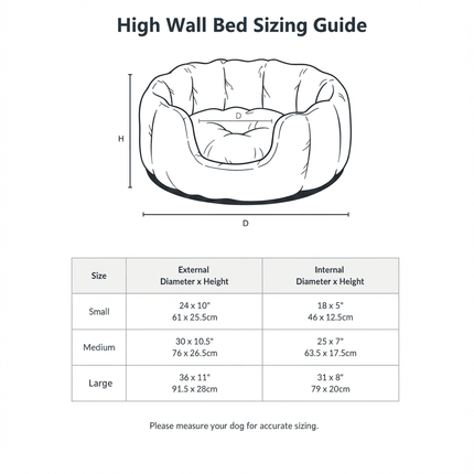 THE COTSWOLD | LUXURY HIGH WALL BOUCLE DOG BED