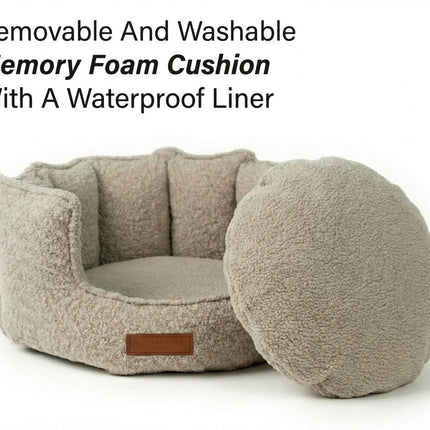 THE COTSWOLD | LUXURY HIGH WALL BOUCLE DOG BED