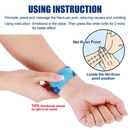 LYJEE Motion Sickness Bands for Kids – Travel Sickness Relief Wristbands
