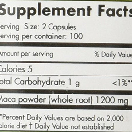 Maca Magic Organic Capsules - 200 Count