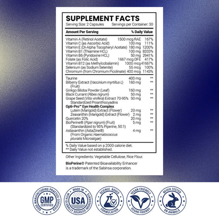 Research Verified Eye Health - Nourish Eyes & Vision, Support Retina, 360 Capsules | Made in USA
