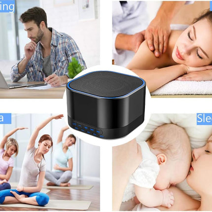 Magicteam White Noise Machine — 20 Non-Looping Sounds, 32 Levels, Memory Function, AC/USB