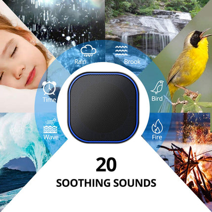 Magicteam White Noise Machine — 20 Non-Looping Sounds, 32 Levels, Memory Function, AC/USB