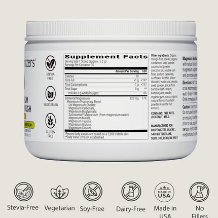 BIOptimizers Magnesium Breakthrough Drink – 8 Forms, Electrolytes, Banana Mango