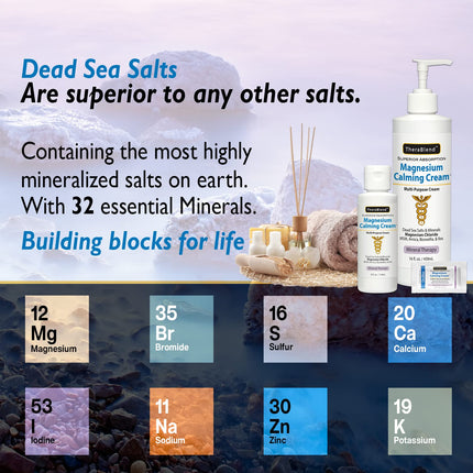 Magnesium Calming Cream 16 oz | Soothing Mineral Moisturizer