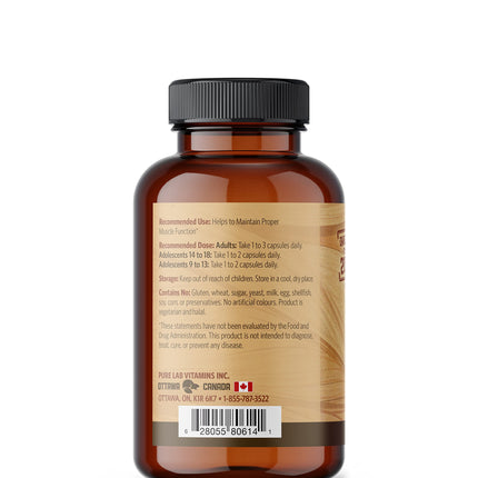 Magnesium Glycinate 165mg – 300 Caps | Made in Canada