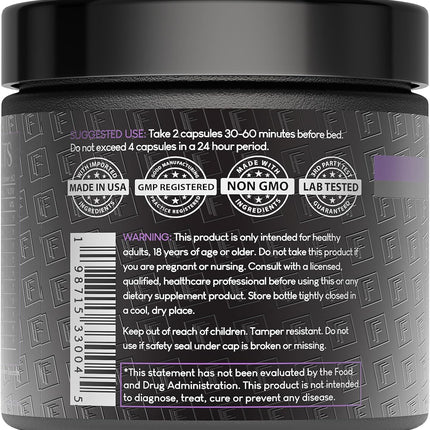 Formulation Factory The Night Before 10-in-1 Midnight Maximizer Sleep Supplement — Magnesium Glycinate, L-Theanine & More (360 Capsules, 6 Months)