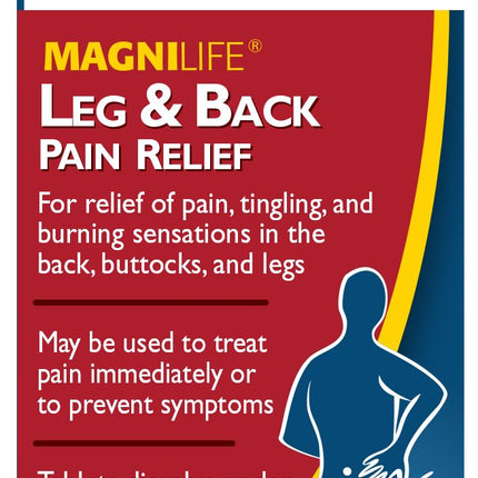 MagniLife Leg & Back Pain Relief — Fast-Acting, Natural Relief (125 Quick-Dissolve Tablets)