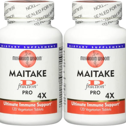 Maitake D-Fraction Pro 120 Count – Pack of 2 | Mushroom Wisdom