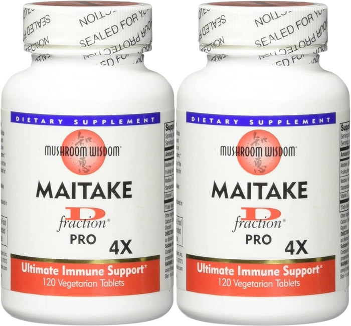 Maitake D-Fraction Pro 120 Count – Pack of 2 | Mushroom Wisdom