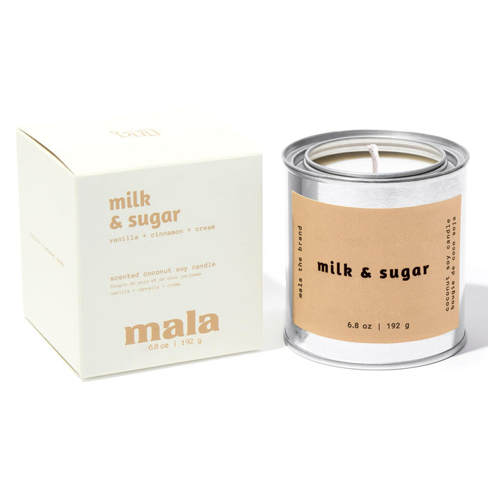 MALA Milk & Sugar Cinnamon & Vanilla Candle – Vegan Soy, 45-Hour Burn