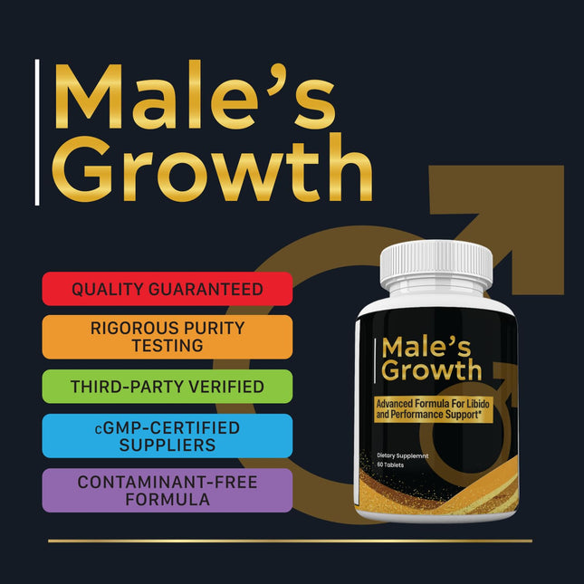 (2 Pack) Male's Growth for Men - Dietary Supplements (120 Tablets)