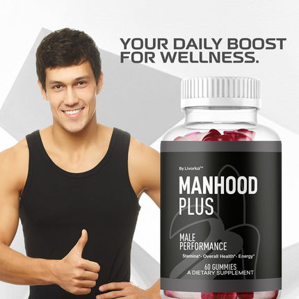 LIVORKA Manhood Plus Gummies for Men – 2 Pack, 1050mg, 120 Gummies