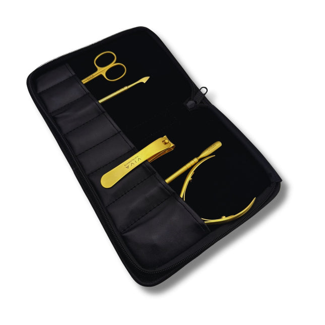 Manicure Tool Kit - 5 Pieces Gold