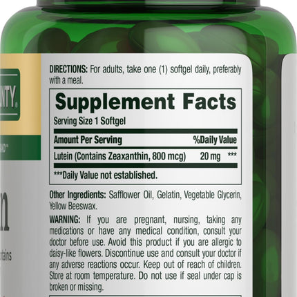 Nature's Bounty Lutein Pills – Eye Health Support, 20 mg, 40 Softgels