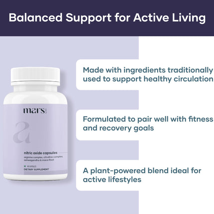 Mars Nitric Oxide Capsules - 120 Capsules | Nitric Oxide 02